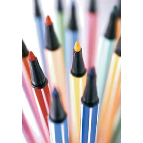 Stabilo Penna 68 - Colore Blu Di Prussia - Punta 1,0 Mm - Pennarello Per Scrittura E Disegno - 2